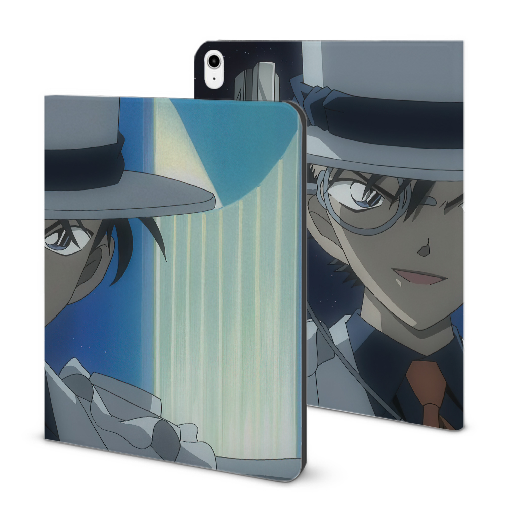 （画像用） 名探偵コナン Detective Conan IPadケース ペンホルダー付き ブックスタイルデザイン